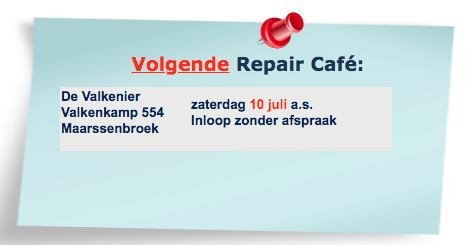 Repair Café weer open !